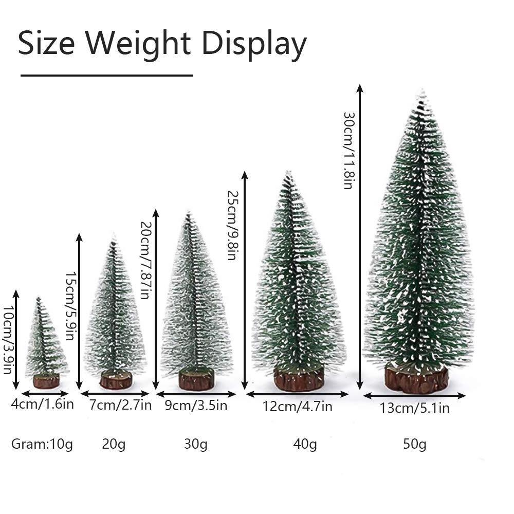 2024 Home Decoration Desktop Cute Mini 10cm/30cm Flocking Christmas Tree Ornaments Mini Xmas Tree