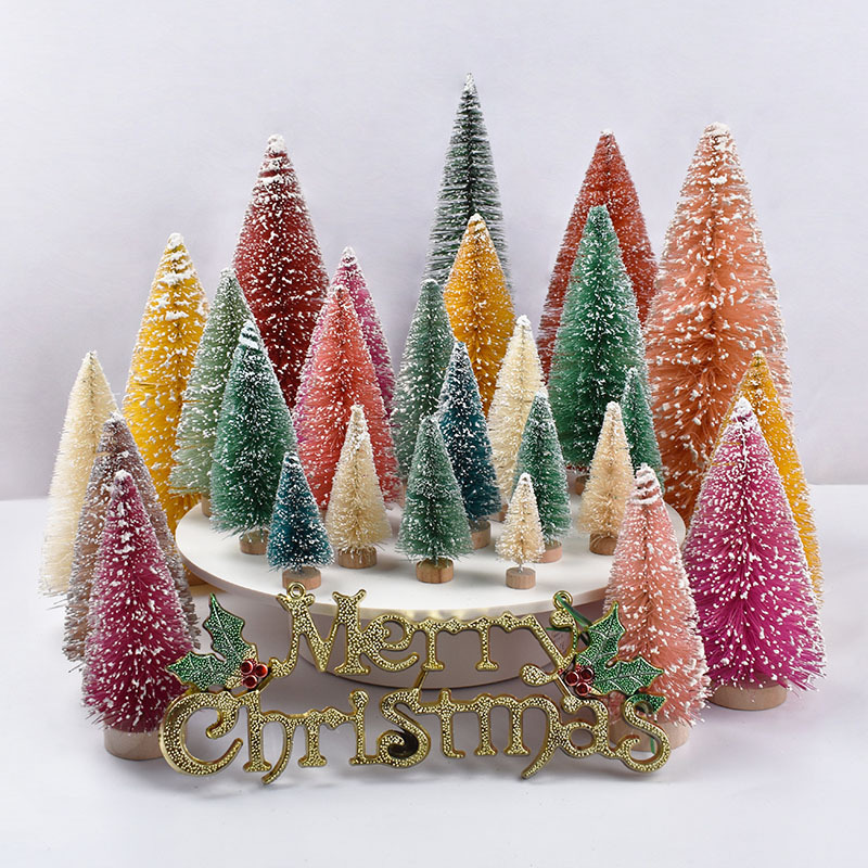 2023 Hot Sell Small Christmas Tree Sisal Cedar Pine Tree Mini Christmas trees Pine Home Decor