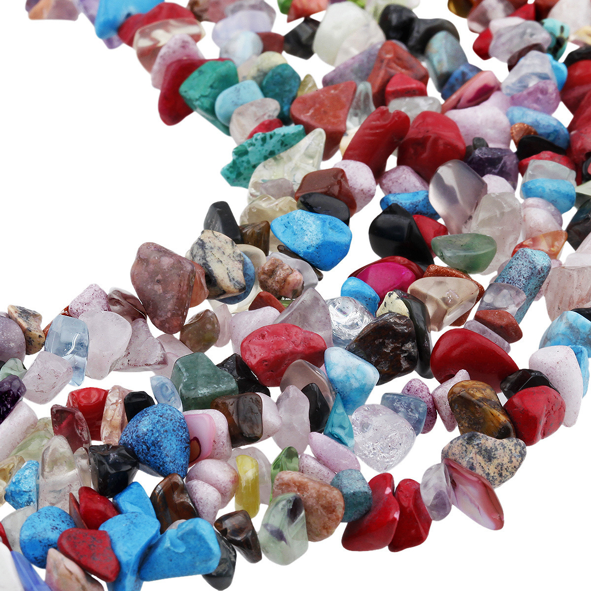 22 Colors Natural Gemstone Chip Beads Irregular Crushed Crystal Stone Bead Drilled Beads for Bracelet Jewelry Making