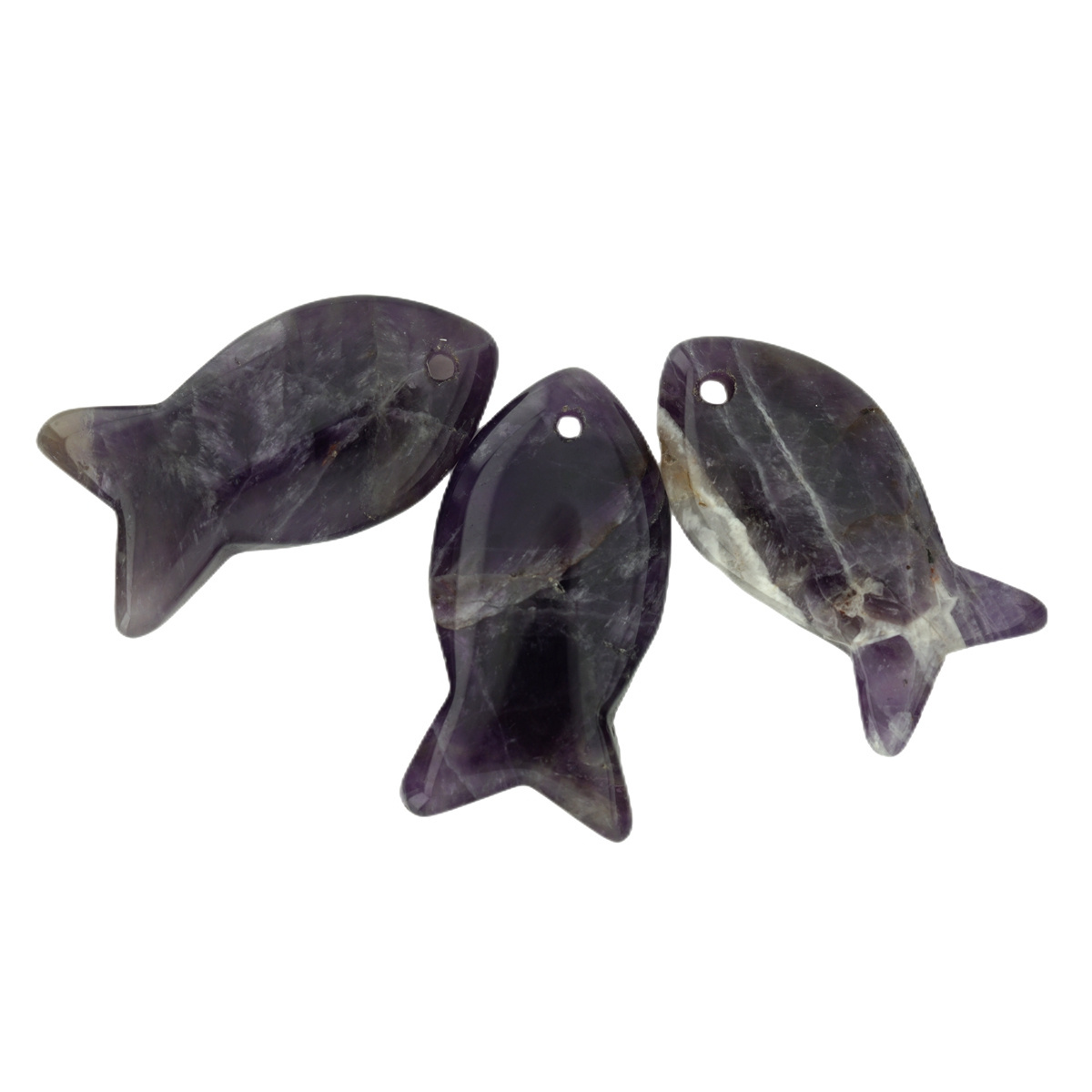 Wholesale Fish Shaped Stone Decorative Pendant Various Natural Crystal Gemstone Jewelry Accessories for Jewelry Making