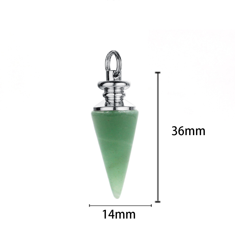 Natural Quartz Crystal Point Necklace  Dowsing Pendulum Divination Healing Crystals Stone Reiki Chakra Pendant for necklace