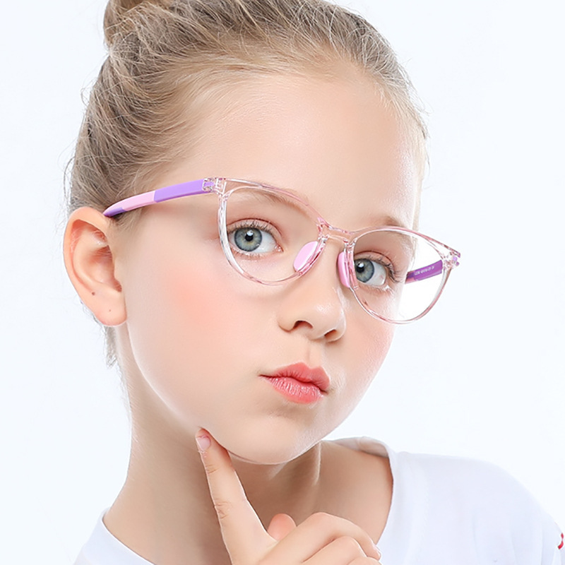 child rectangle tr90 silicon kids optical frame kids blue light blocking flexibility glasses