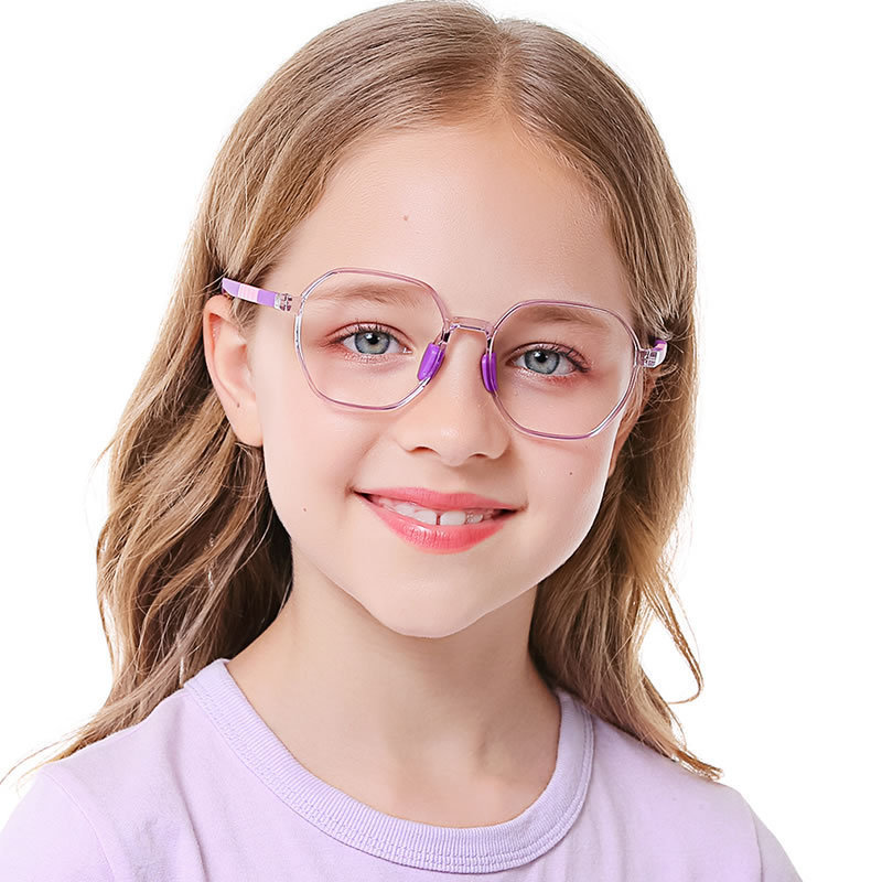 child rectangle tr90 silicon kids optical frame kids blue light blocking flexibility glasses