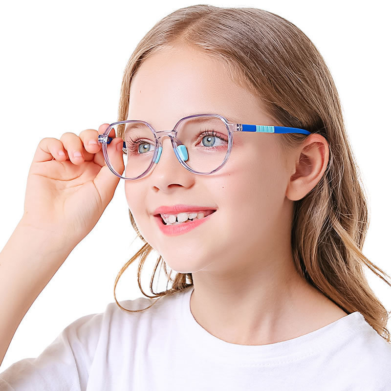 child rectangle tr90 silicon kids optical frame kids blue light blocking flexibility glasses