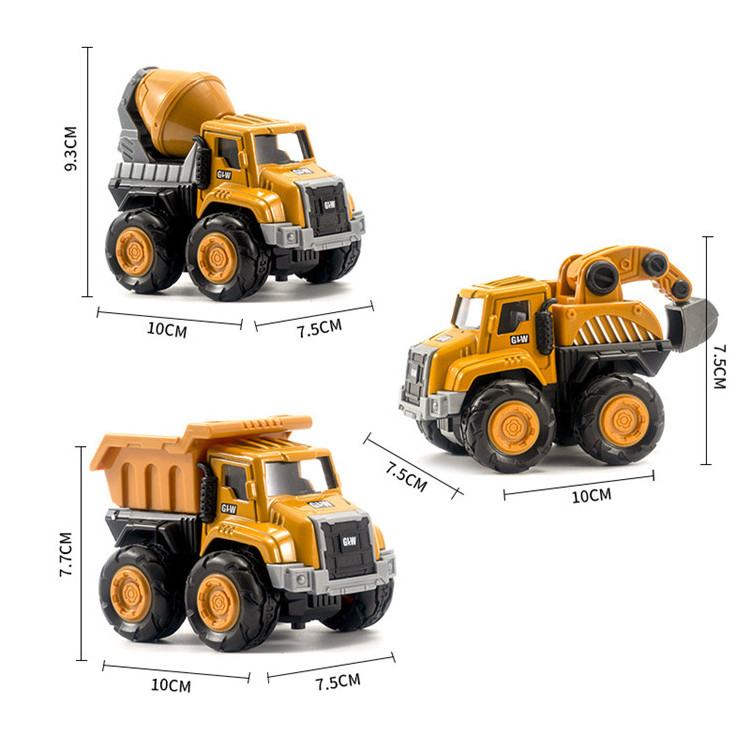 GLW diecasting  professional engineering construction alloy metal  toy model car for children's gift