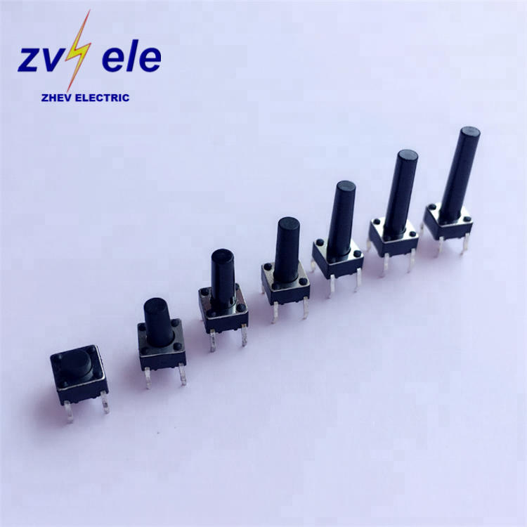 6x6 Round 2 Pin Tactile Push Button Switch With DIP Tact 4 Pin