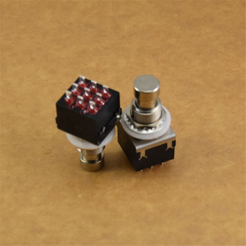 Guitar PBS-24-302 3PDT Foot Switch With ON-ON Push Button 9 Pin 6A 125V