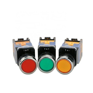 LA38 Red LED Green Blue 22mm 12V Push Switch With Colorful Button NO