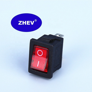 KCD1-101N ZHEV SPST 20A Square 12V Rocker Switch With Red Light LED