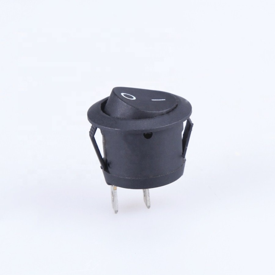 KCD1 20MM Round Rocker Switch With Black Button M20 ON OFF 2 Pins