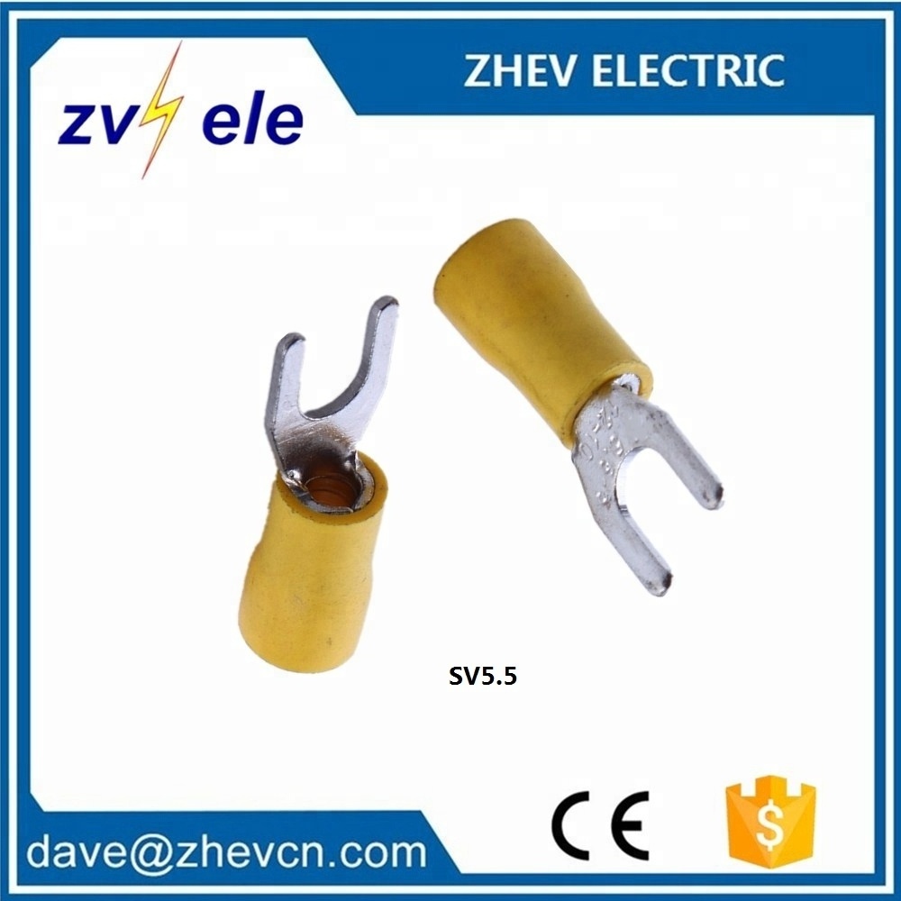 SV Copper Insulated Spade Terminals Ends For Cable Connector