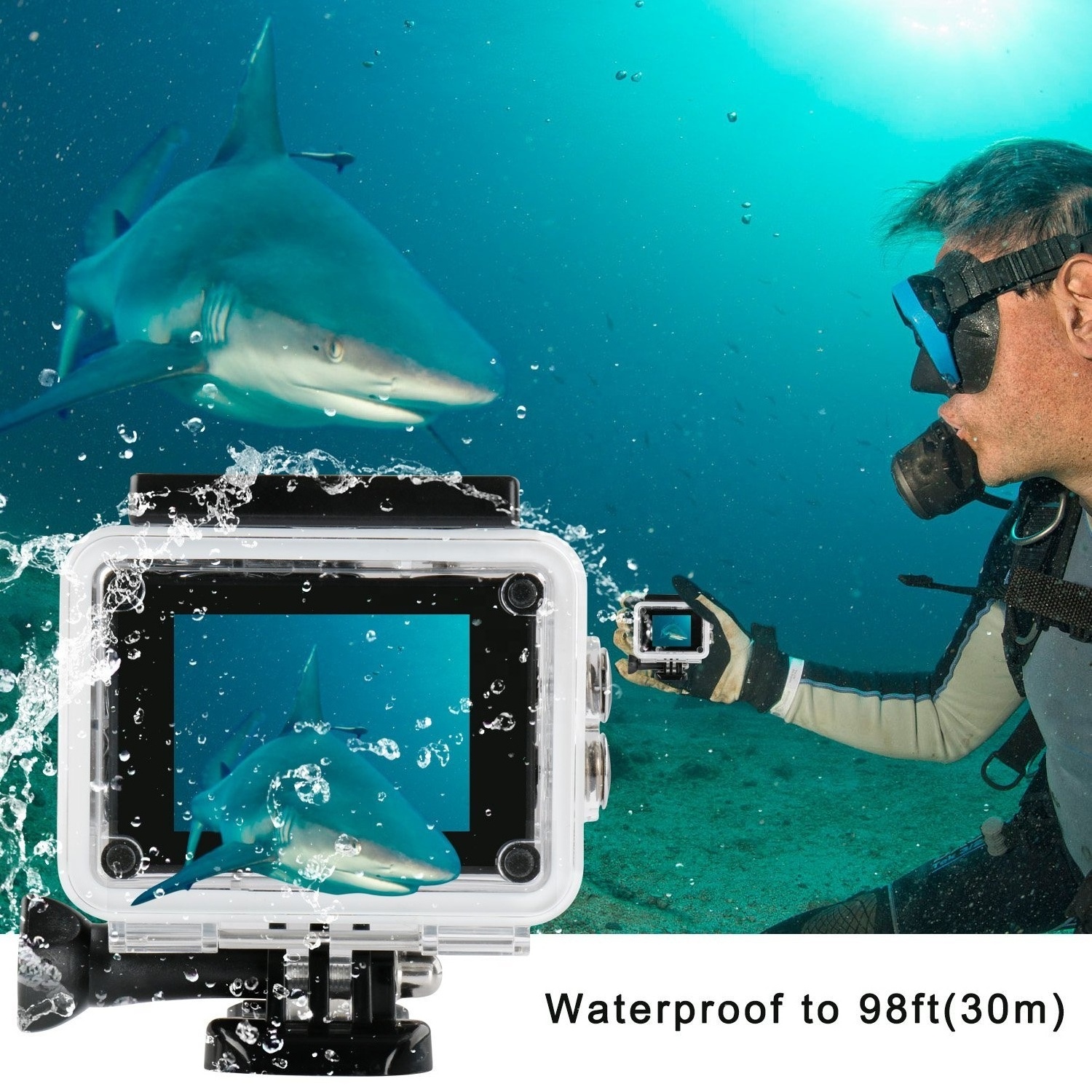 Waterproof extreme sports diving car mode 900mAh WIFI action digital camera action camera 4k 60fps for adult