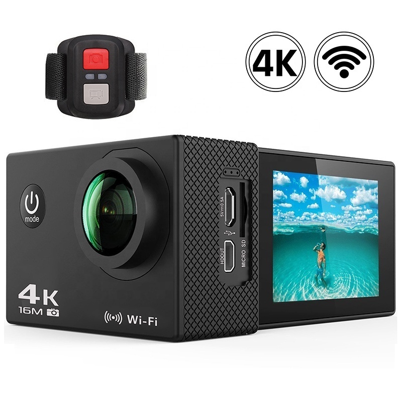 Waterproof extreme sports diving car mode 900mAh WIFI action digital camera action camera 4k 60fps for adult