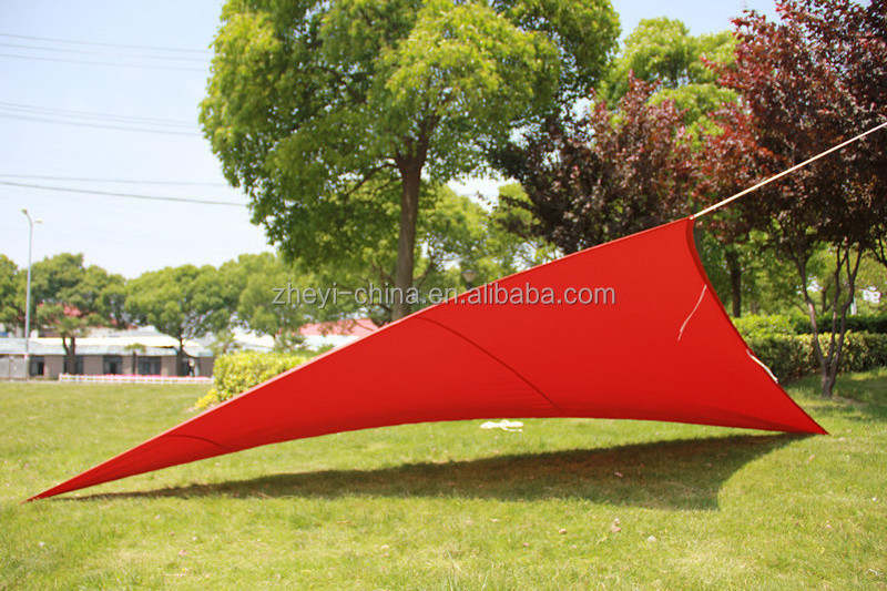 outdoor  sunshade  triangle waterproof sun shade sail with pu coated  polyester fabric  for  shanghai  zoie