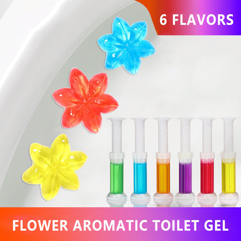 New Flower Gel Detergent Natural Fragrance Toilet Cleaner Deodorizer Toilet Bowl Cleaner Syringes Toilet Cleaner Gel