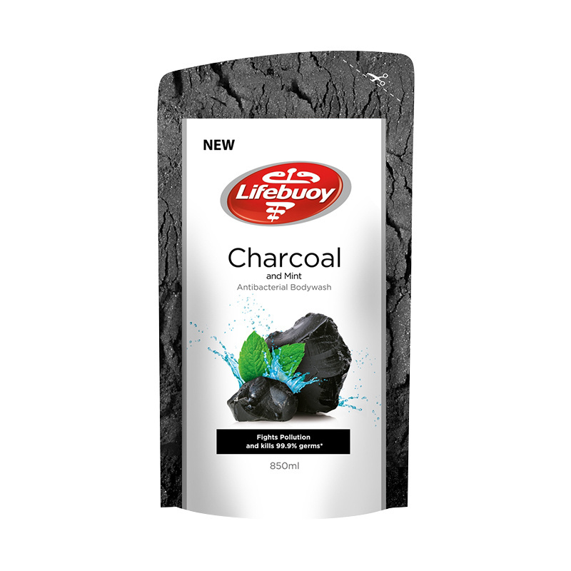 Direct Wholesale Unilever Malaysia Lifebuoy Charcoal 850ml Refill Pack Menthol Fragrance Helps Feels Cool and Fresh