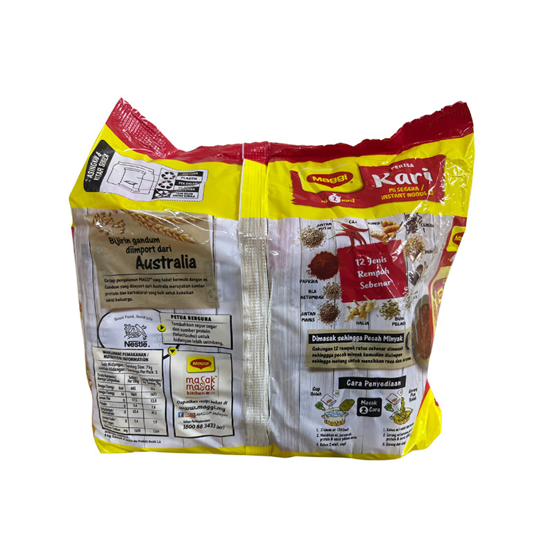 Most Popular MAGGI-Kari 5x79g with Rich Aroma and Delicious Instant Curry Flavour Noodles