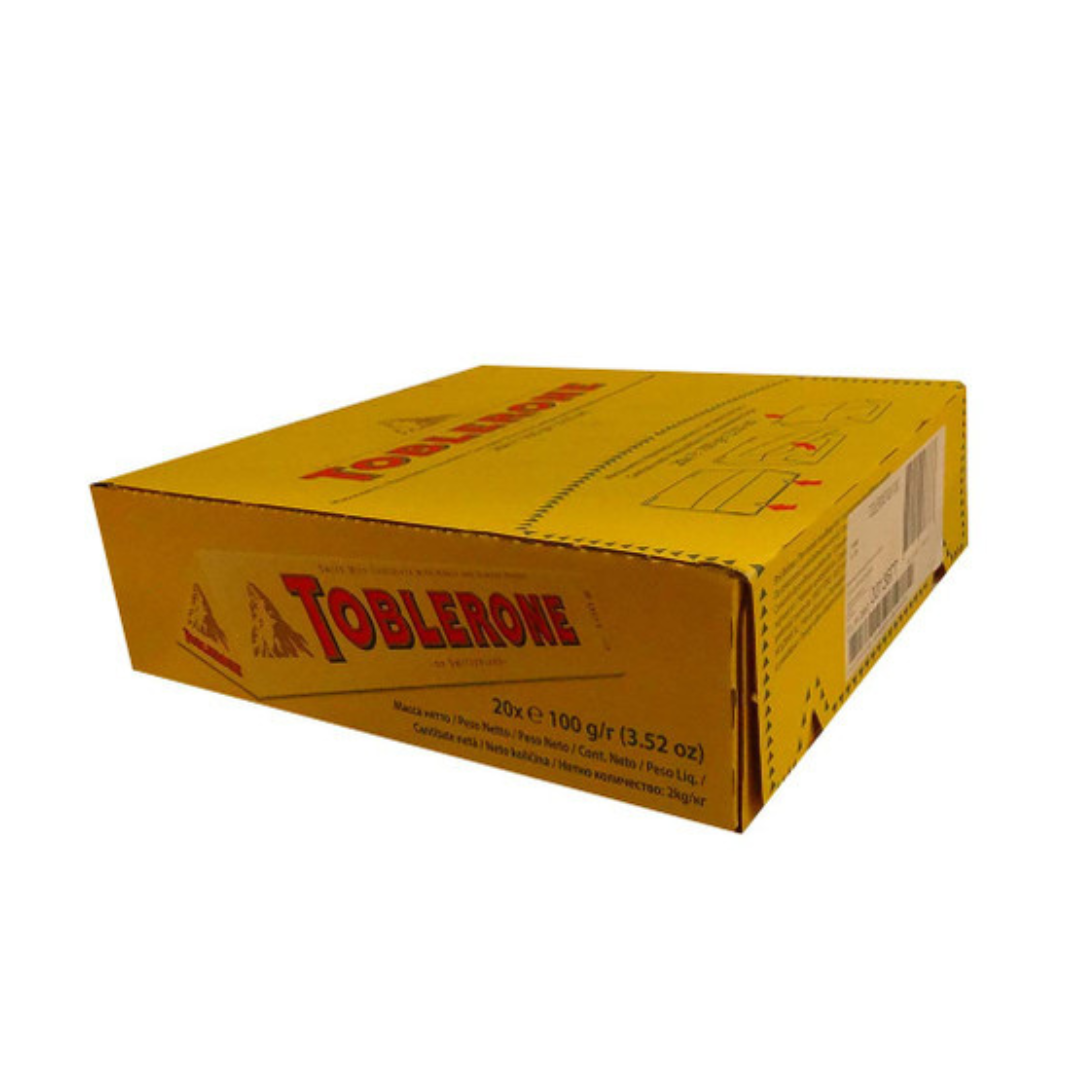 Toblerone Swiss Milk Chocolate with Honey and Almond Nougat 100G Authorized Distributor Wholesale Malaysia