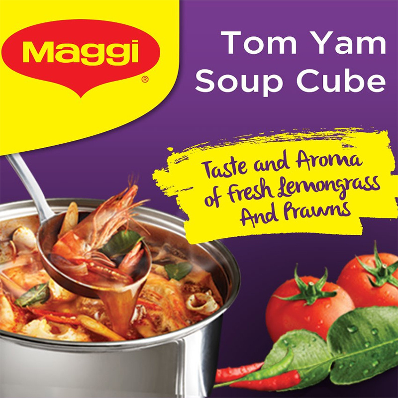 Premium High Quality 60g MAGGI-Tom Yam Stock Cube with The Tantalizing Taste of Real Herbs & Spices