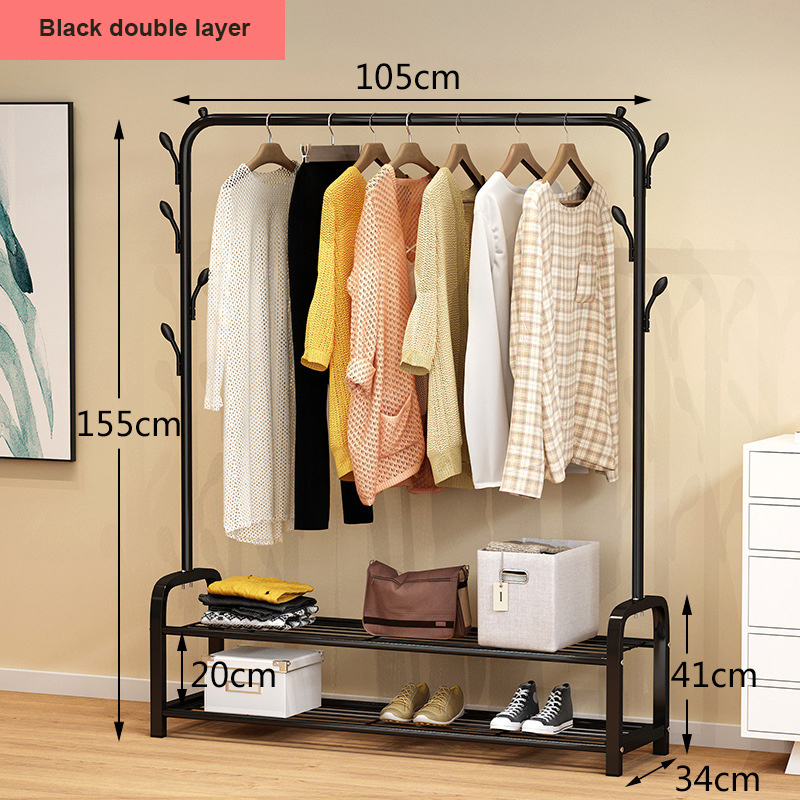 entryway drying nordic coat rack  metal with shoe stand