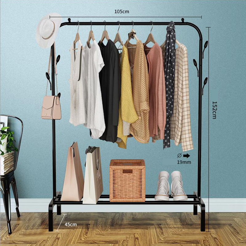 entryway drying nordic coat rack  metal with shoe stand