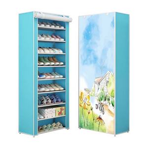 Collapsible shoe rack shoe racks for home shoe cabinet made of fabric