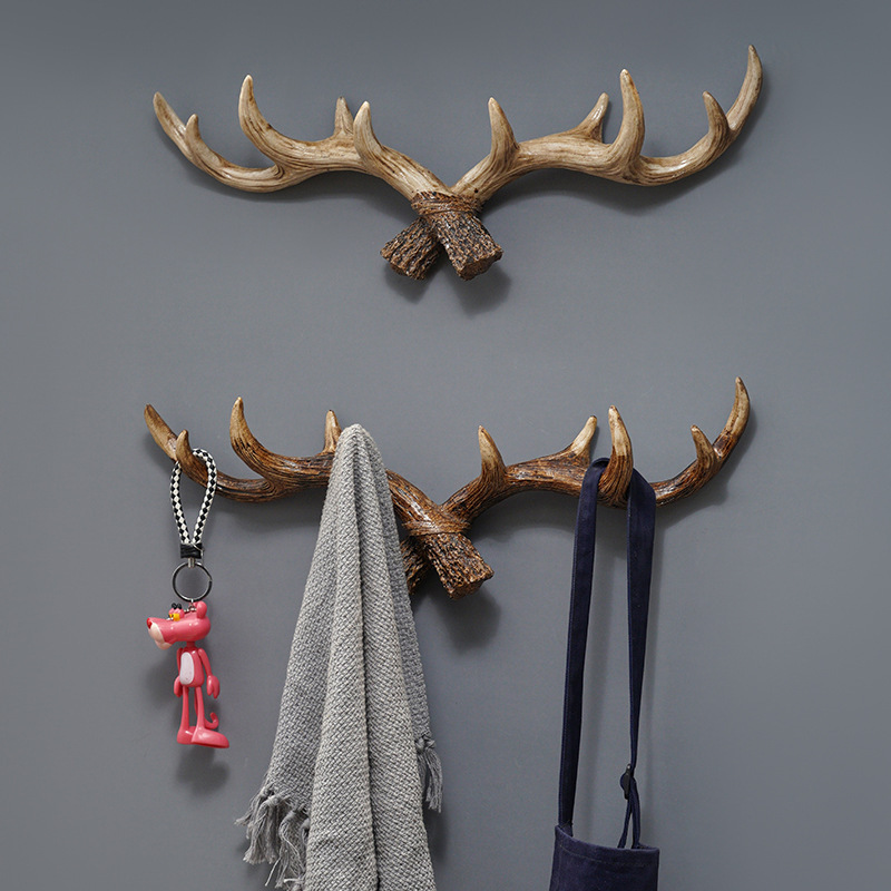 Multifunction wall hooks & coat racks antique brass wall mount hook deer coat hooks wall mounted