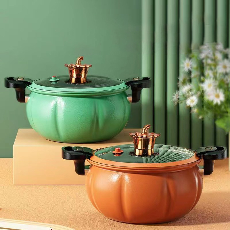 Hot sale pumpkin shape cast iron soup pot soup pot with lid soup pot