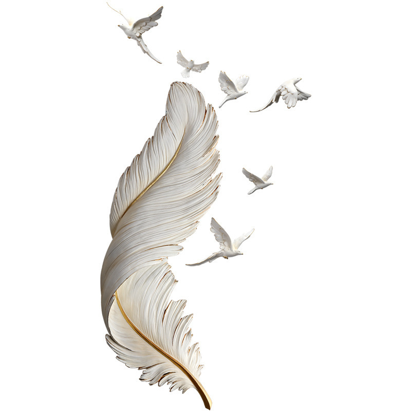 Inspirational feather shape art wall decor wall decor for home luxury wall decor