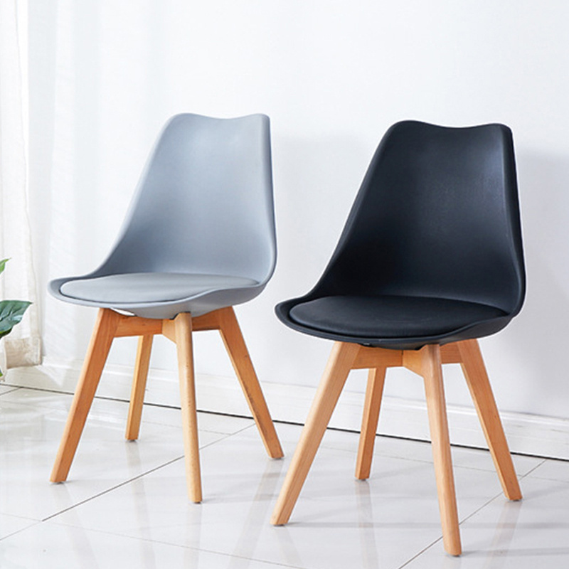 Solid wood Nordic chair office home plastic modern dining living room chairs