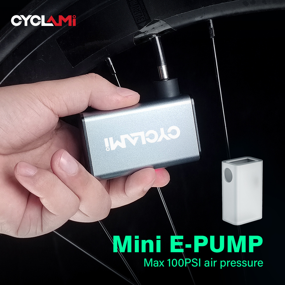 CYCLAMI A3 100PSI Air Pump Portable Mini Bicycle Inflator Presta Schrader Valve Road MTB Outdoor Electric Tire Pump Air Pump