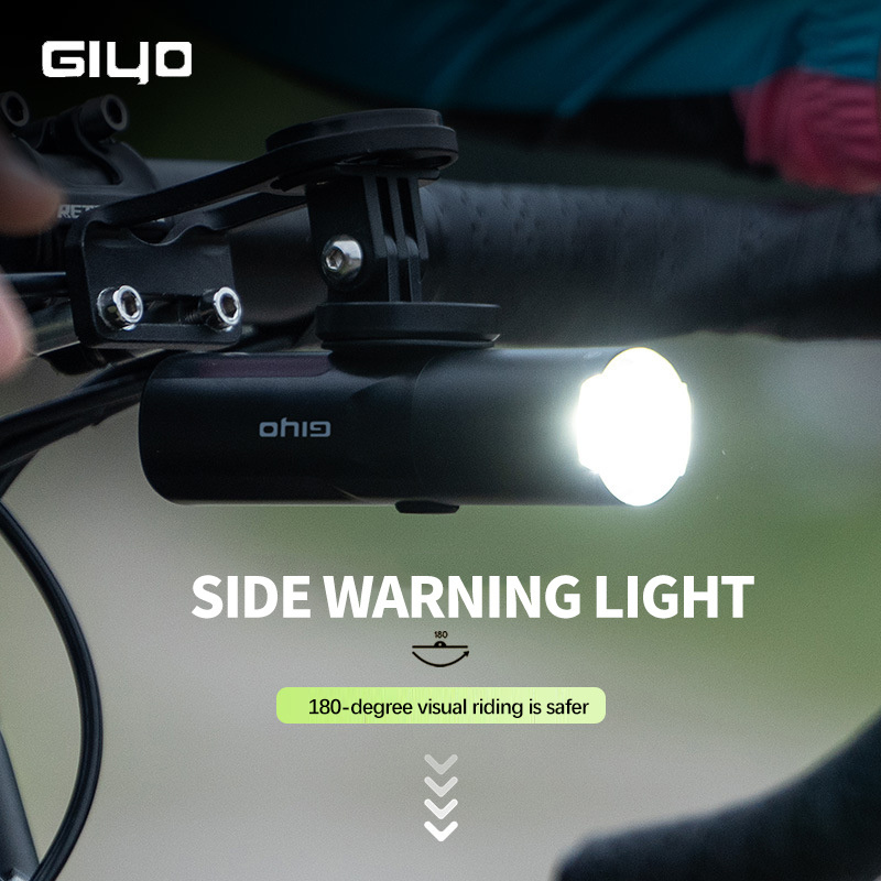 GIYO M400/600/800 USB rechargeable intelligent bicycle front handlebar bike bicycle smart light led bike wholesales