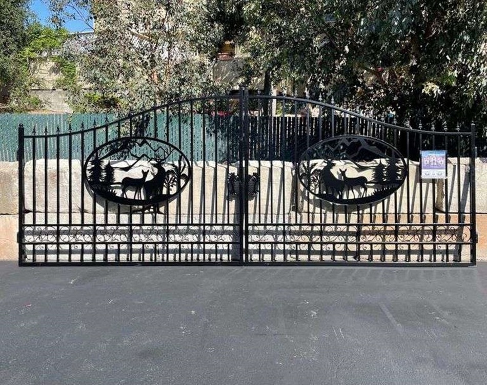 Villa Gate Designs and Garden Arch Arch Steel Doors Wrought Iron Modern Retractable Customized