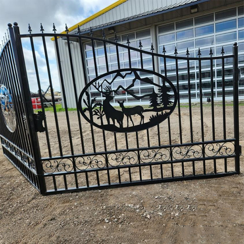 Customized cattle yards fence panels 16/20' greatbear wrought iron fences and gates for houses