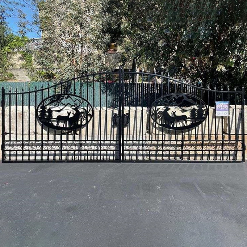 High Quality Simple Design Gates Wrought Iron Main Gate Factory Price Wrought Iron Gate Design