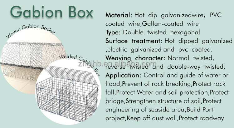 Hot Sale Hot dip galvanized 1x1x0.5m Gabion Welded Wire Mesh Box Stone Gabion Retaining Wall