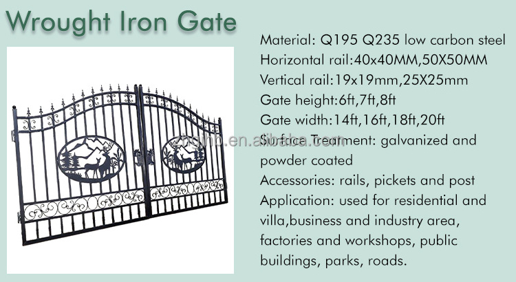 Customized cattle yards fence panels 16/20' greatbear wrought iron fences and gates for houses