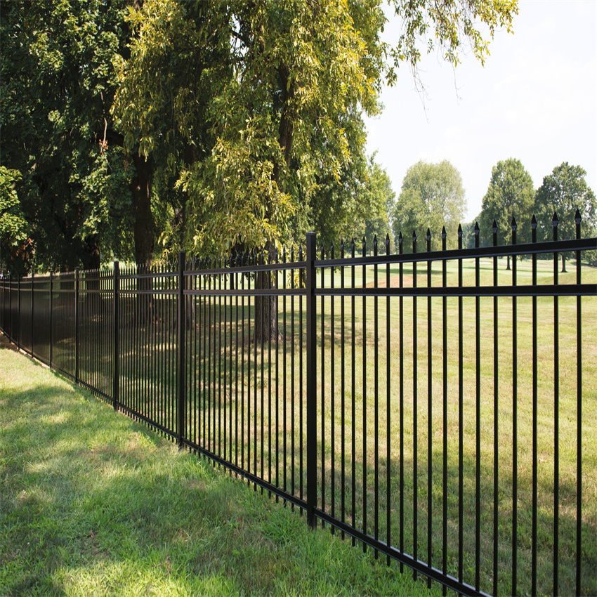 palisade fence panels Wholesale galvanized 6ftx8ft metal tube anti rust wrought iron fence panels