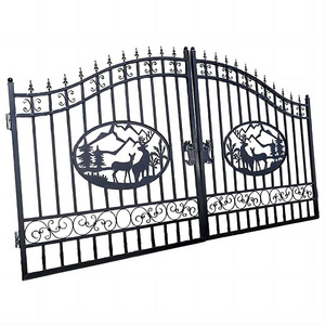 High Quality Simple Design Gates Wrought Iron Main Gate Factory Price Wrought Iron Gate Design