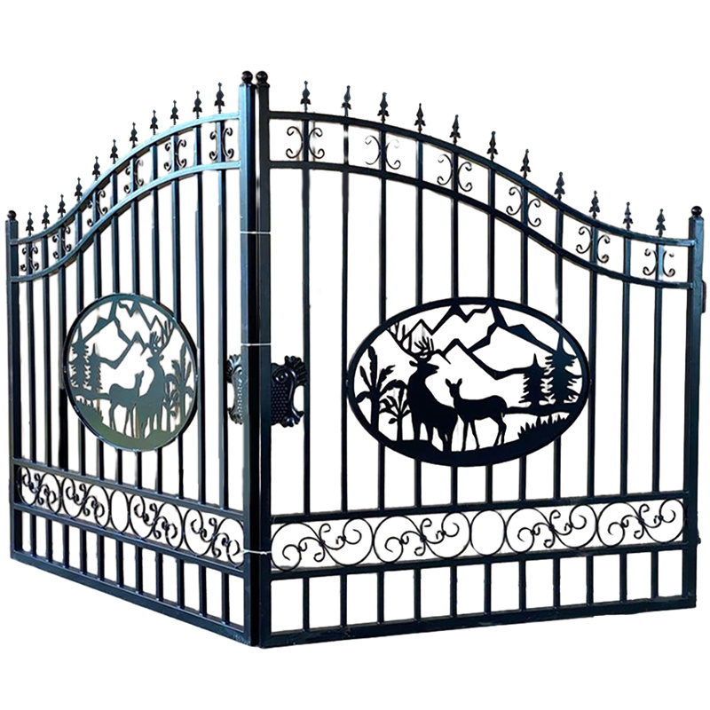 Customized cattle yards fence panels 16/20' greatbear wrought iron fences and gates for houses