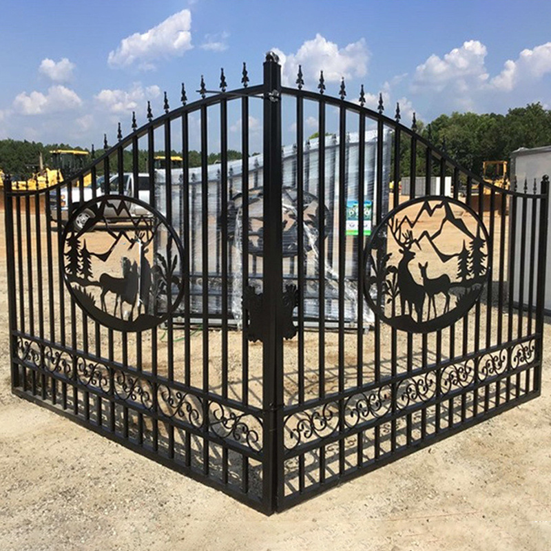 High Quality Simple Design Gates Wrought Iron Main Gate Factory Price Wrought Iron Gate Design