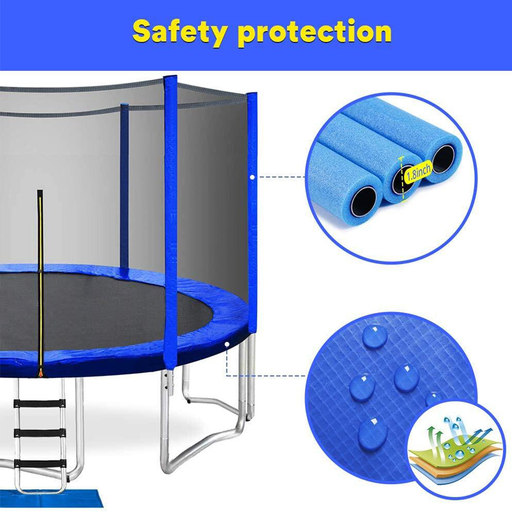 Harbour 10/12/14/16FT Indoor Park Trampoline Safety Net Enclosures Mini Kids Gymnastic Fitness Equipment Big Size Indoor Use