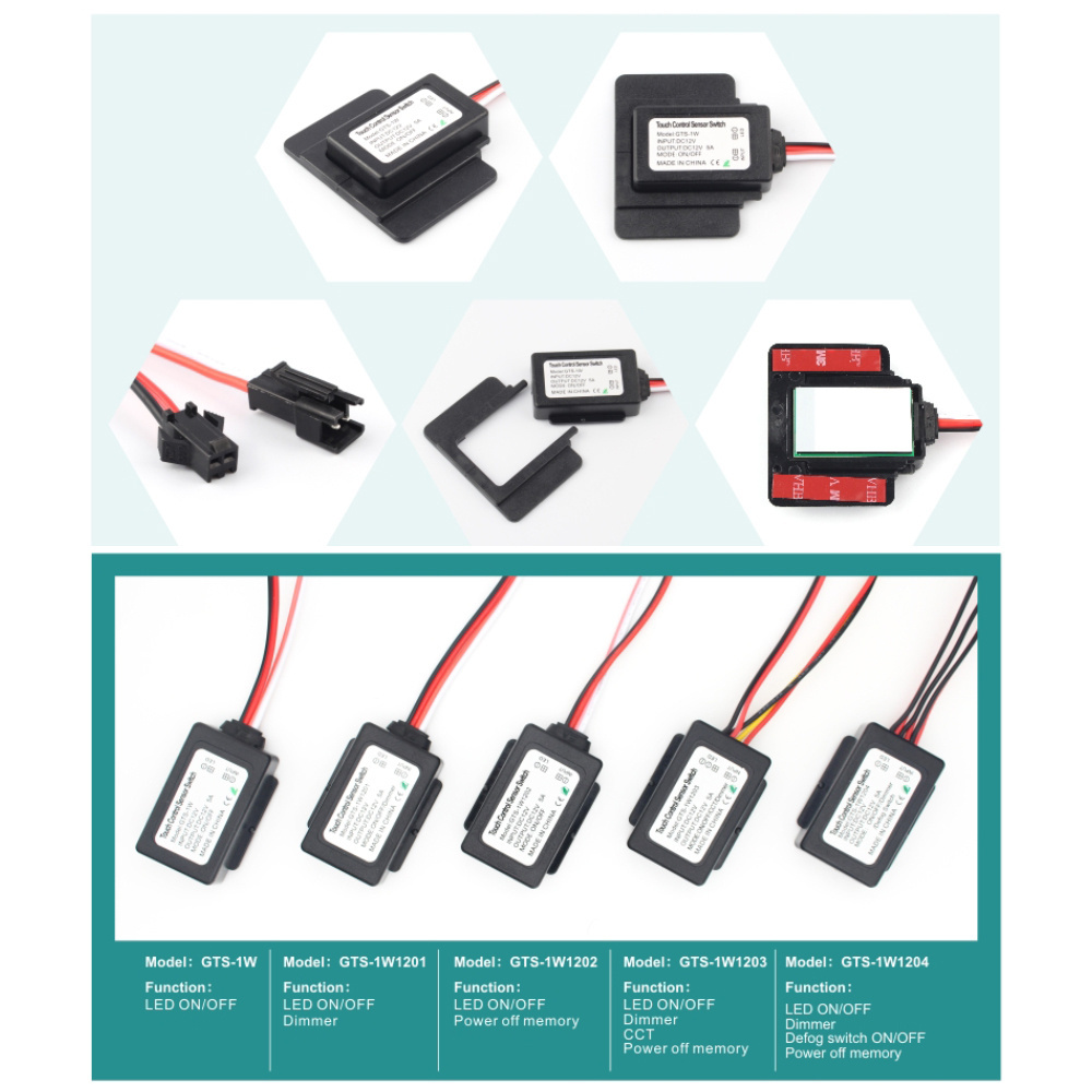 12V led mirror touch sensor switch led light mirror touch sensor control switch