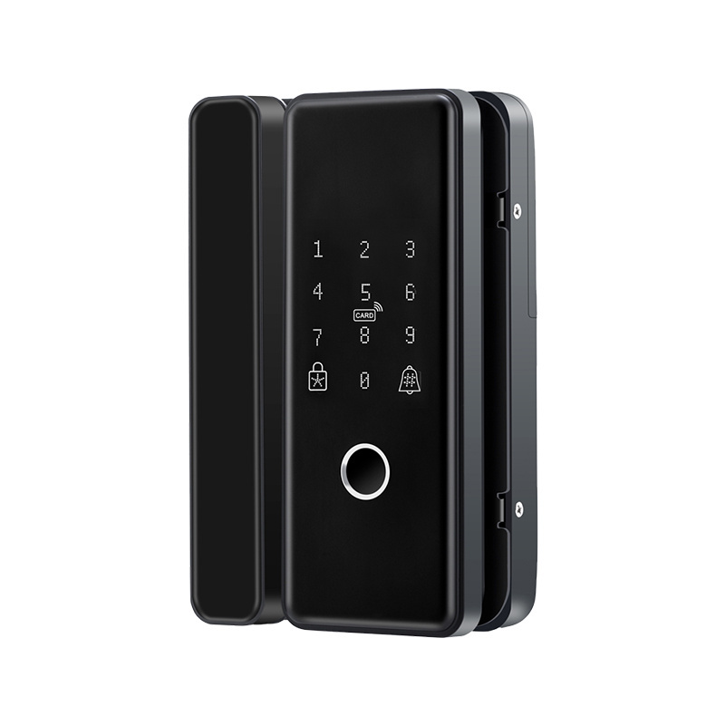 Digital smart frameless electronic biometric fingerprint locks for glass doors