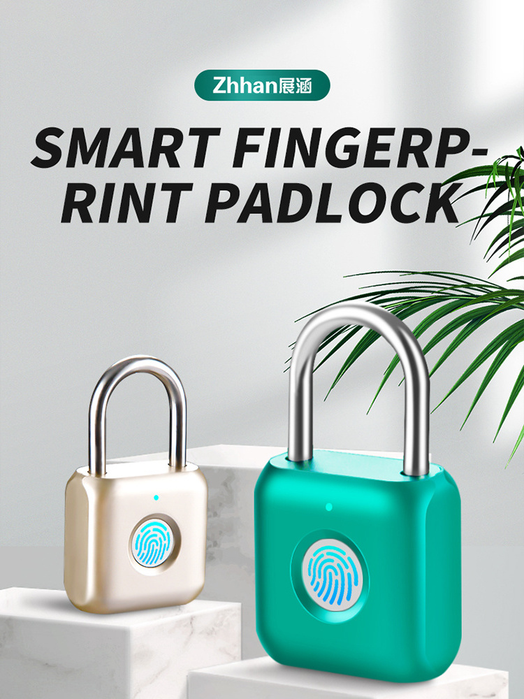 Smart fingerprint hanging electronic padlock head door anti-theft combination abinet lock outdoor waterproof rust-proof lock