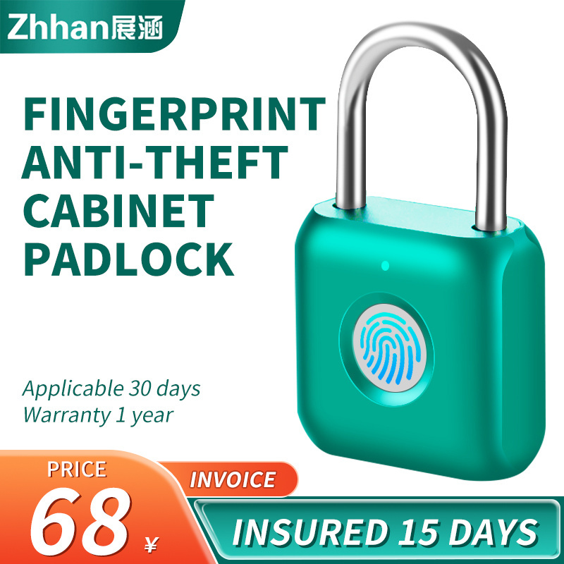 Smart fingerprint hanging electronic padlock head door anti-theft combination abinet lock outdoor waterproof rust-proof lock