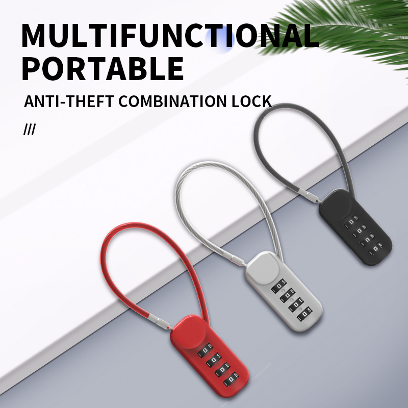 New Arrival Locks For Doors Luggage Backpack Zipper Wire Rope Padlock High Safety Cycle Code Locks