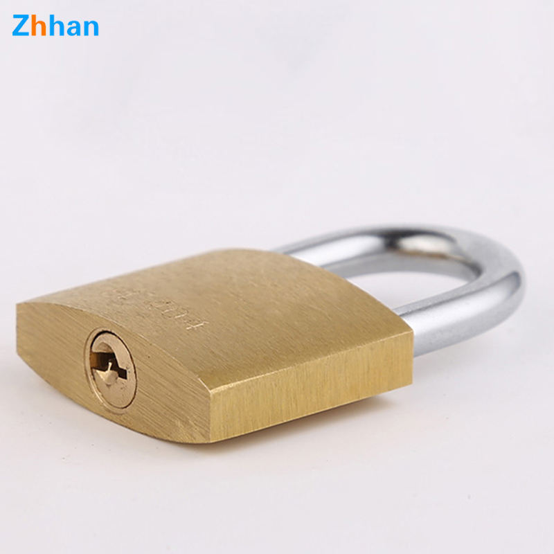 Hot Selling Gold Brass Lock Copper Padlock For Bag Suitcase Cabinet Locker Hardened Brass Padlock With Keys