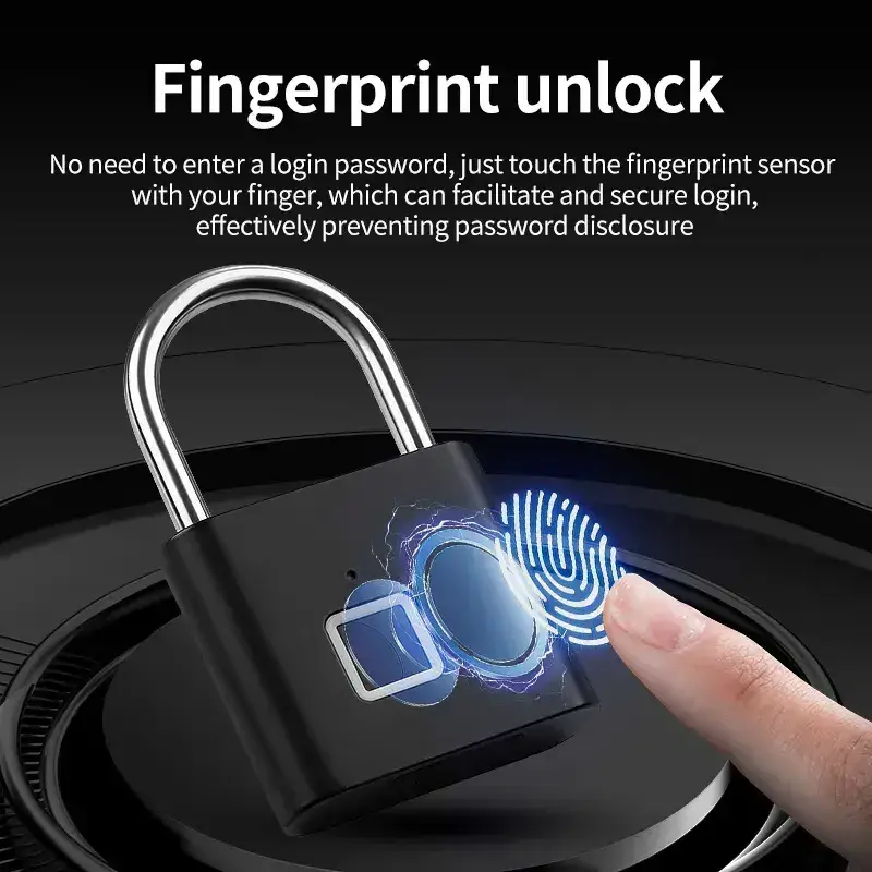 High Security Waterproof  Fingerprint Lock Keyless Waterproof Anti-theft Smart Lock For Luggage Backpack Suitcase