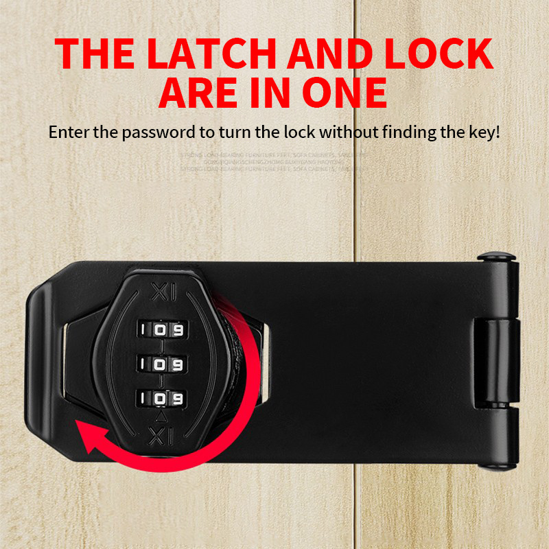 Password Lock Punching-free Refrigerator Lock Pair Unlocking Anti-theft Drawer Combination Lock